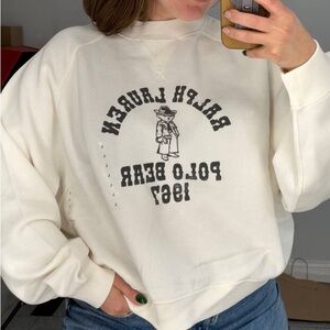 Ralph Lauren Women's White Graphic Sweater